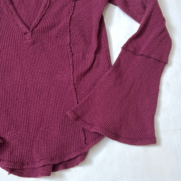 Free People Give Me A Little Bell Sleeve Rib Top - Picture 9 of 14